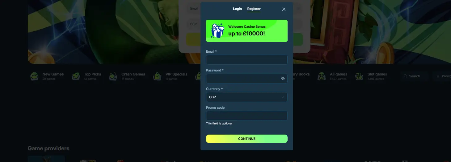 lolo casino register